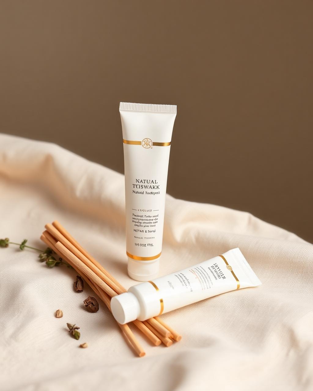 Natural miswak sticks and toothpaste